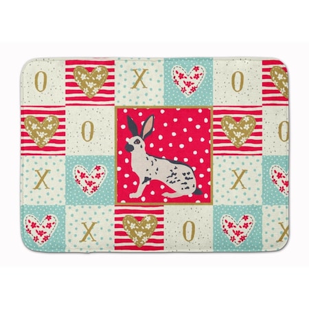 Carolines Treasures 19 x 27 in. English Spot Rabbit Love Machine Washable Memory Foam Mat CK5388RUG